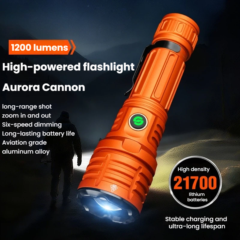 Outdoor Power Inc - Strong Light LED Flashlight Zoomable TYPE-C