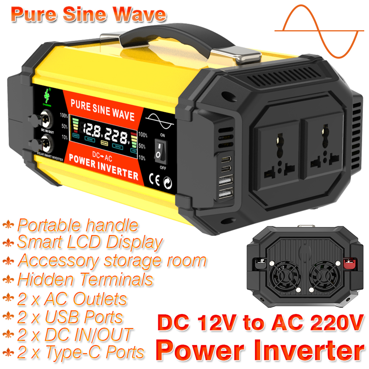 Ac Outdoor Power - power inverter DC 12V to AC