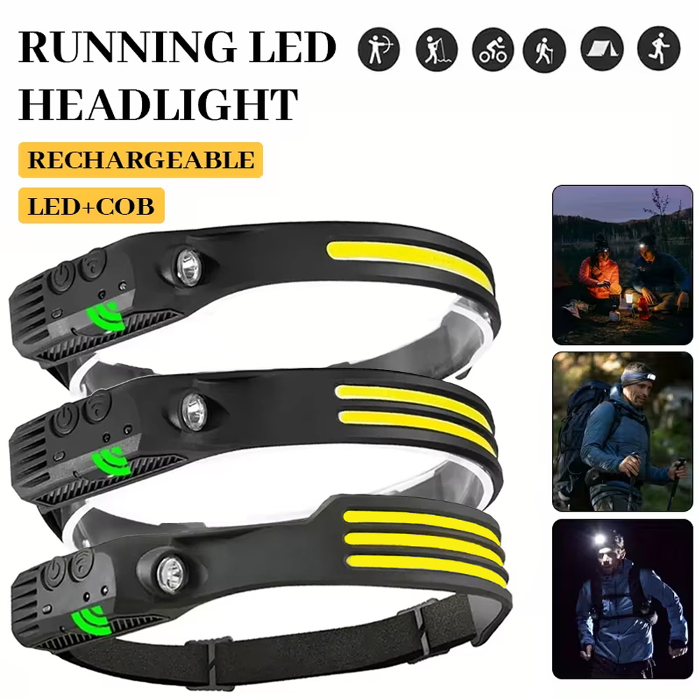 Outdoor Power Usb - COB LED Induction Headlamp USB Rechargeable