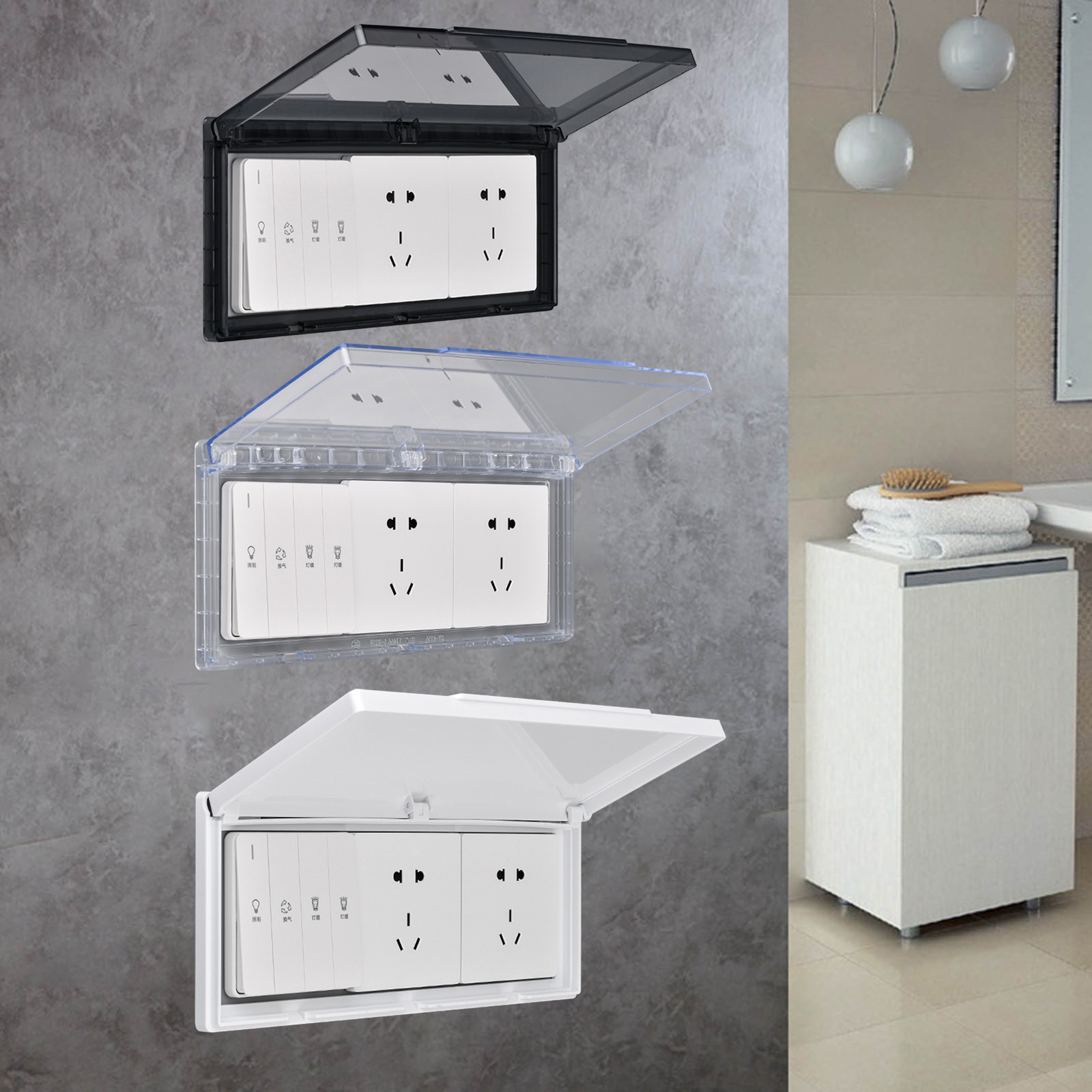 3 Gang Waterproof Outlet Cover - مراجعة Outdoor Power Socket Cover وسعره