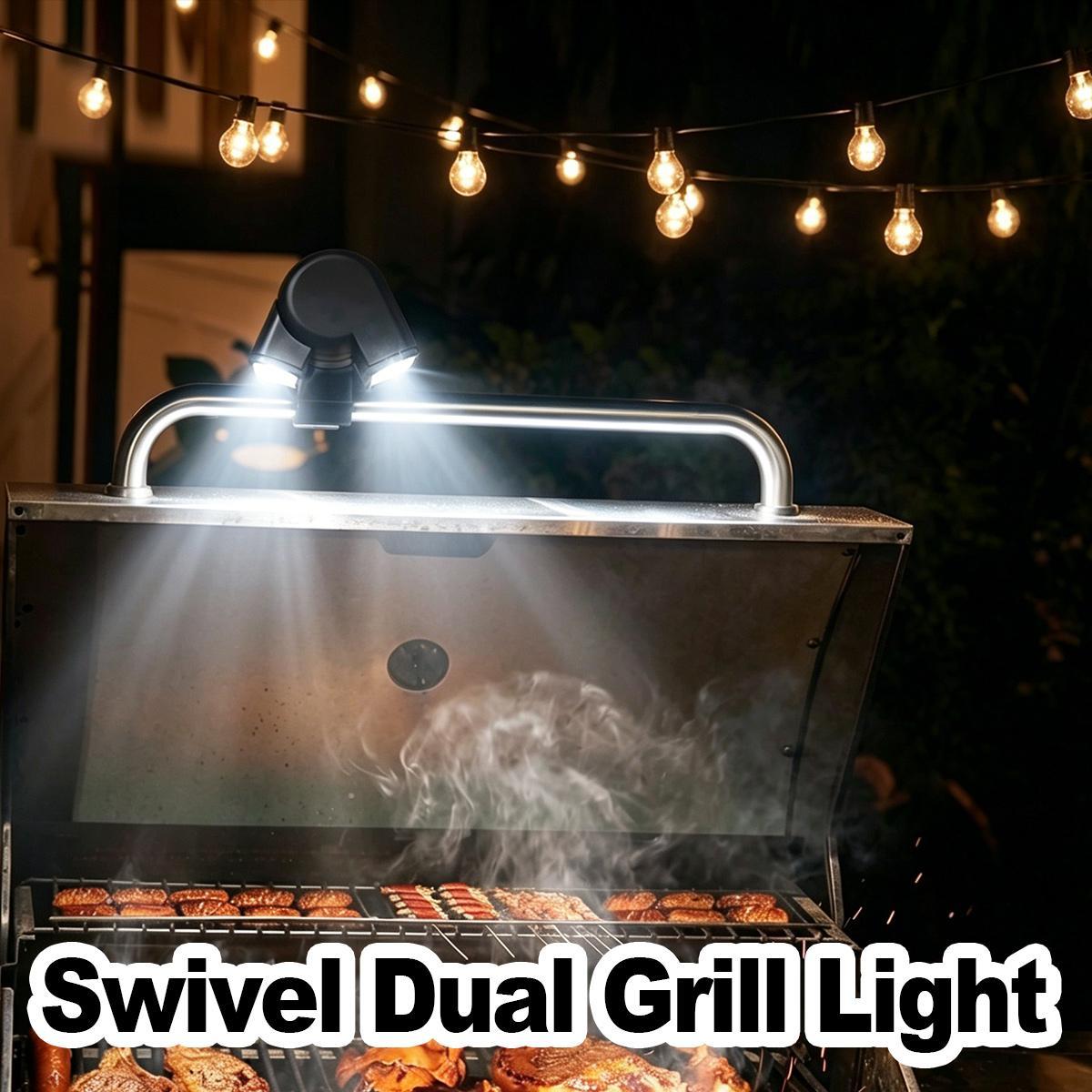 LED Dual Head Grill Light Batt - مراجعة Outdoor Power Grill وسعره