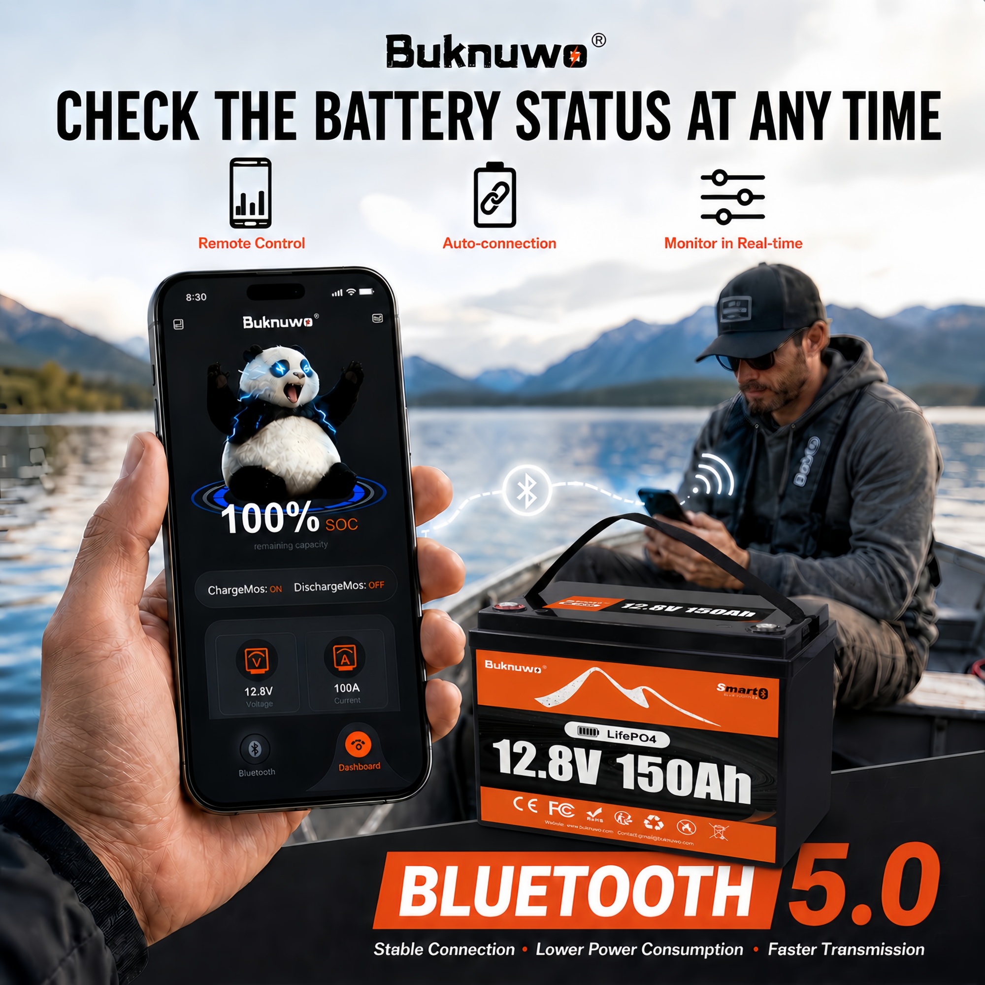 Buknuwo Smart 12V/12.8V 150Ah  - مراجعة Outdoor Power Inc وسعره