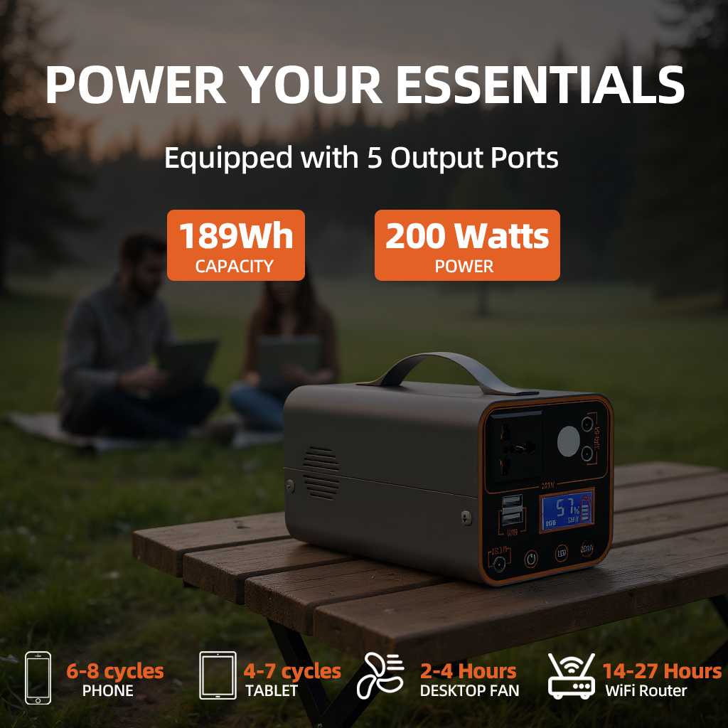 200W Portable Power Station 22 - مراجعة Ac Outdoor Power وسعره