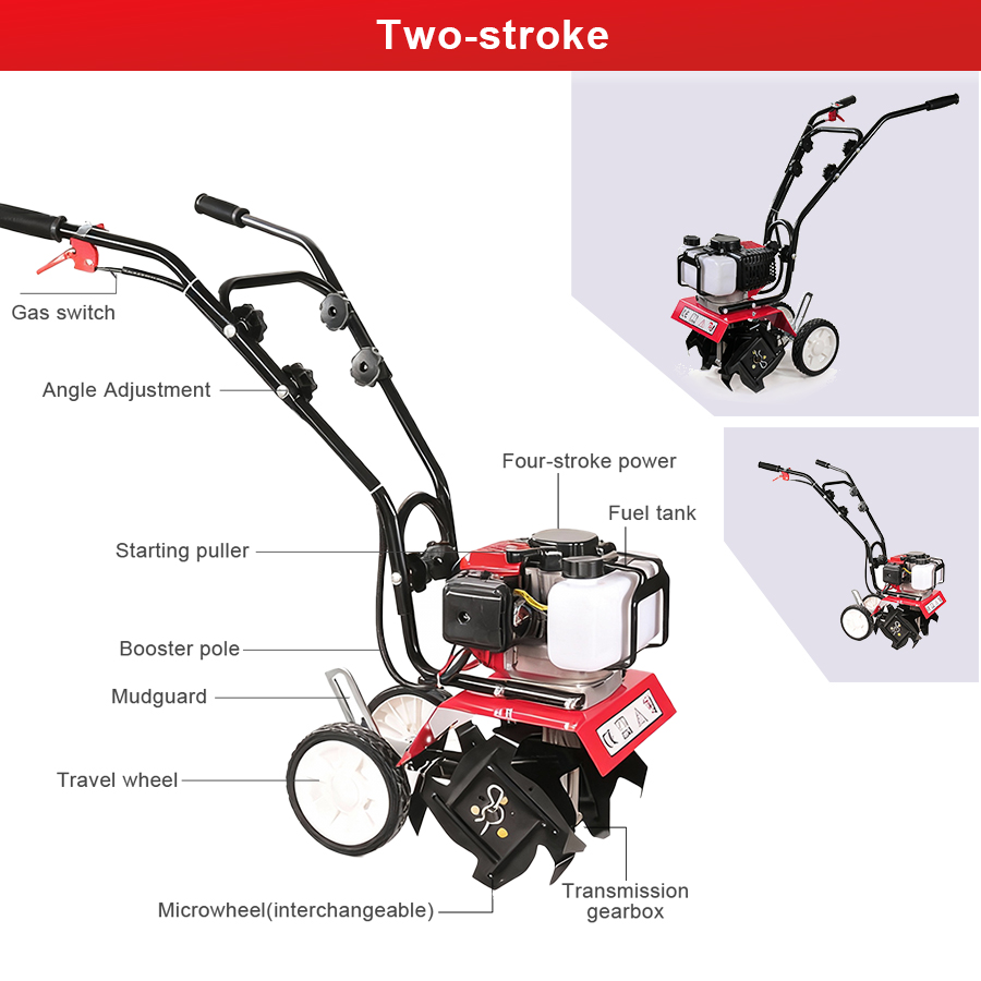 Tungfull Petrol Micro Cultivat - مراجعة Garden Tiller Mini وسعره