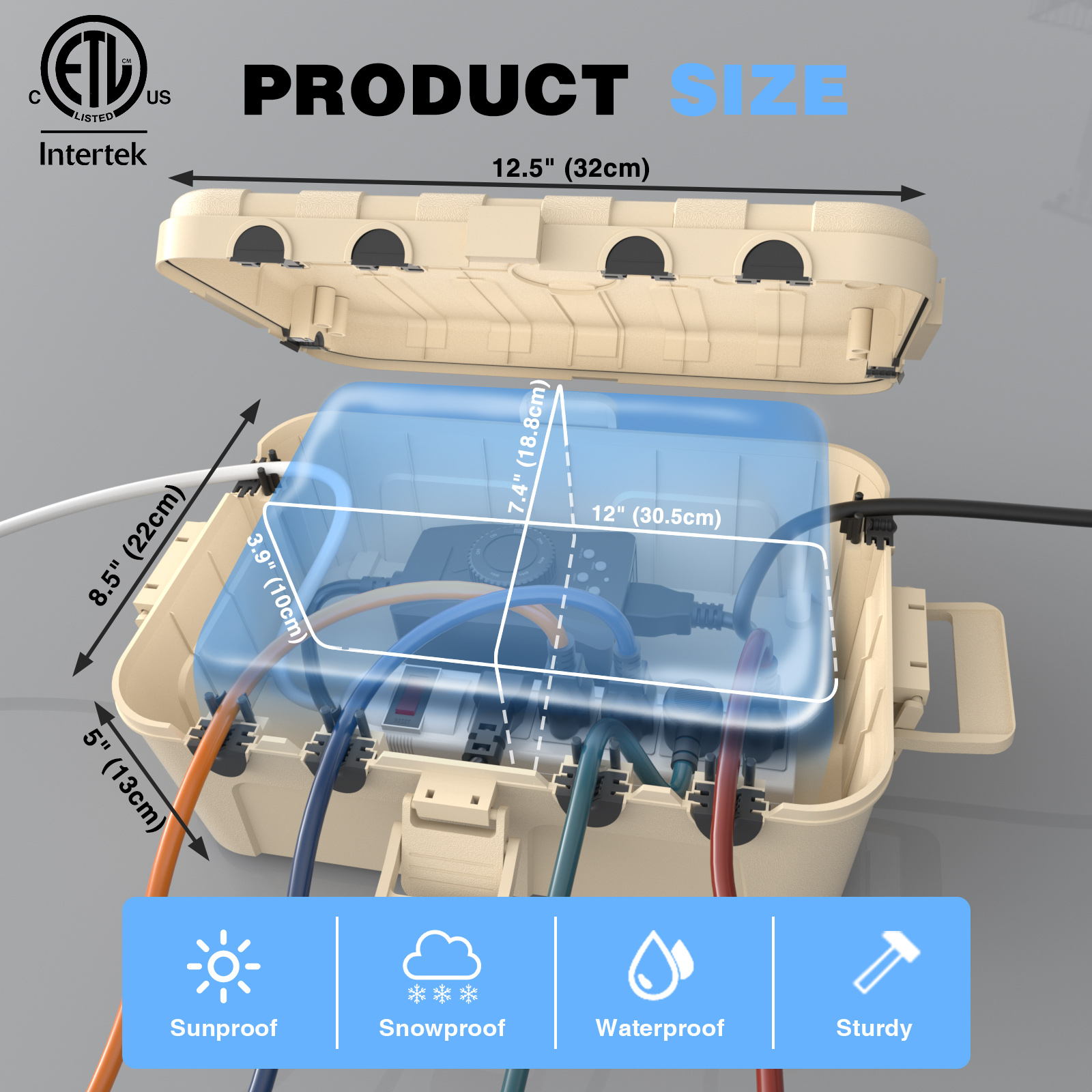IP54 Large Outdoor Electrical  - مراجعة Outdoor Power Socket Cover وسعره