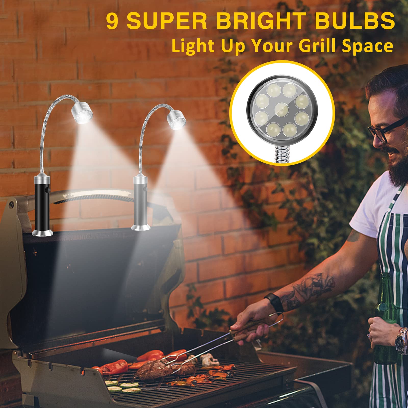 2 Pack Barbecue Grill Light |  - مراجعة Outdoor Power Grill وسعره