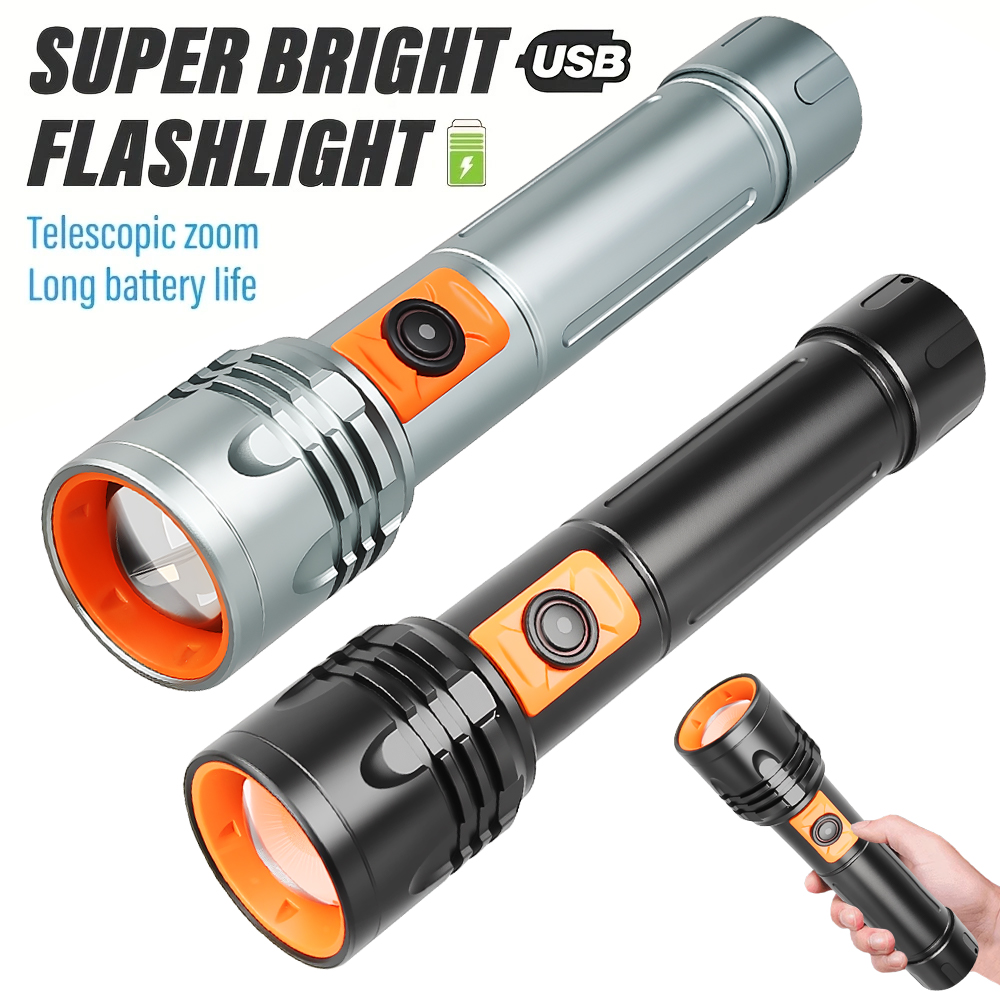High Power LED Flashlight USB  - مراجعة Outdoor Power Usb وسعره