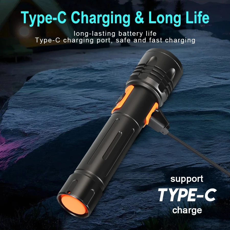 High Power LED Flashlight USB  - مراجعة Outdoor Power Usb وسعره