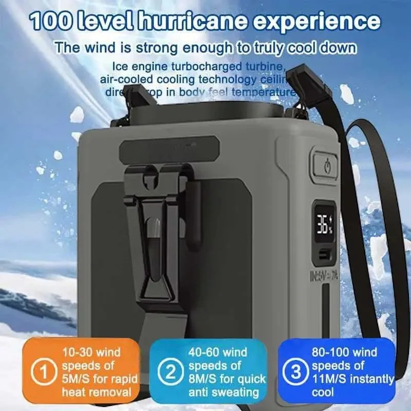 10000mAh Portable Waist Fan Po - مراجعة Outdoor Power Repair وسعره