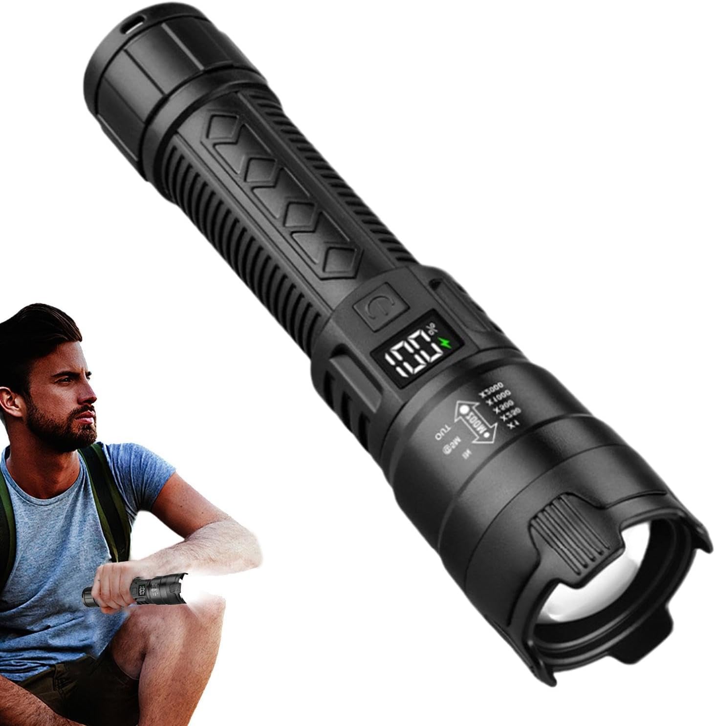 Tactical LED Flashlight 2000LM - مراجعة Outdoor Power Usb وسعره