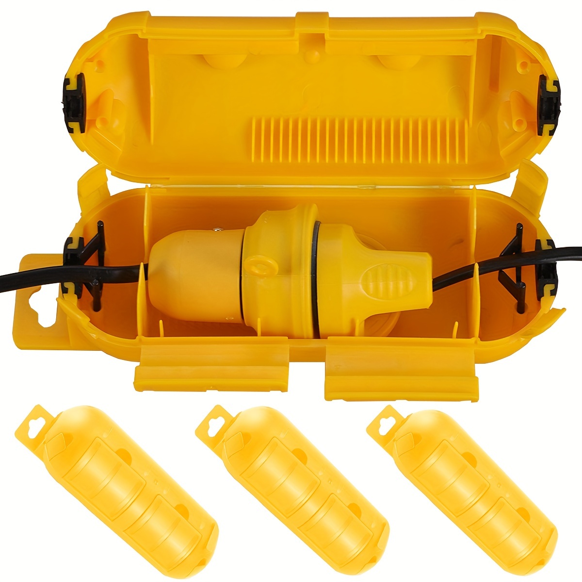 Extension Yellow Cord Safety C - مراجعة Outdoor Power Socket Cover وسعره