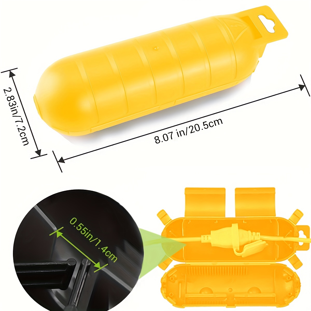 Extension Yellow Cord Safety C - مراجعة Outdoor Power Socket Cover وسعره