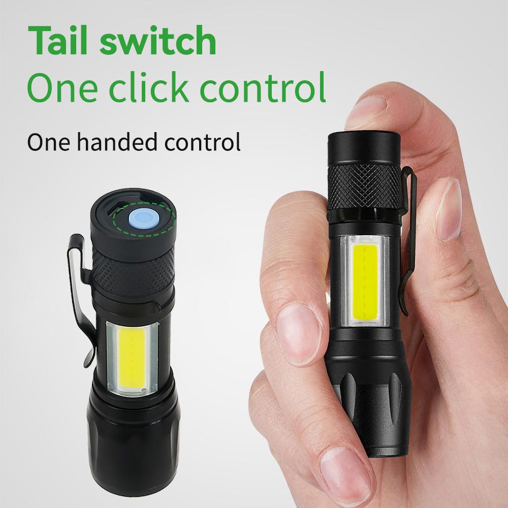 Mini LED Flashlight COB+XPE Po - مراجعة Outdoor Power Usb وسعره