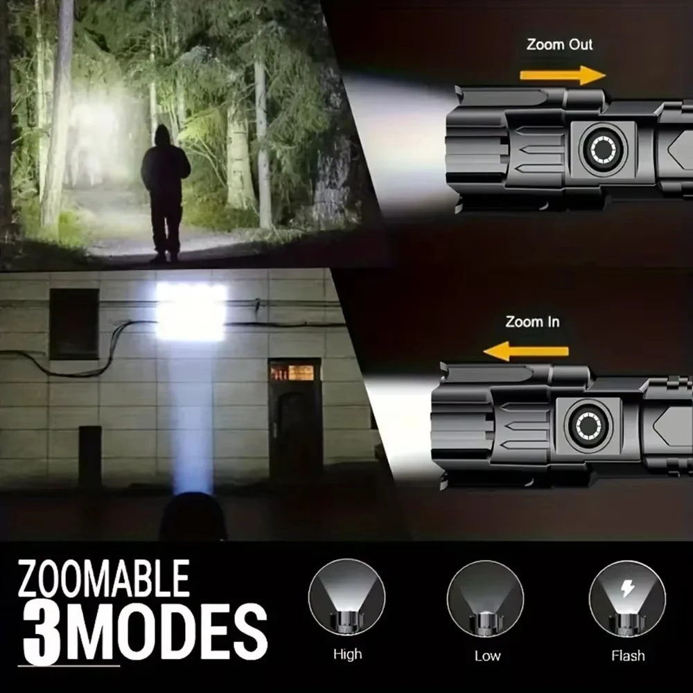 Tactical LED Flashlight 2000LM - مراجعة Outdoor Power Usb وسعره