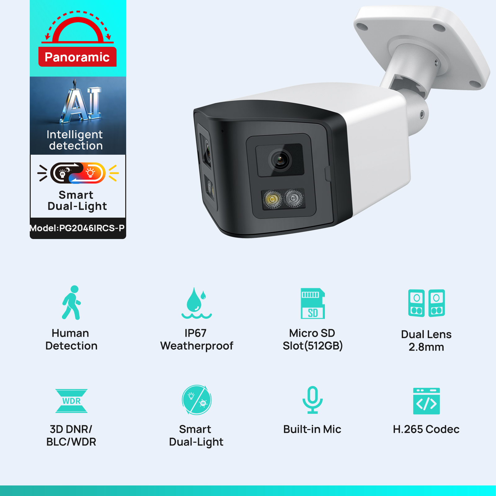 VIKYLIN 170° Panoramic Securit - مراجعة Outdoor Power G Motion وسعره