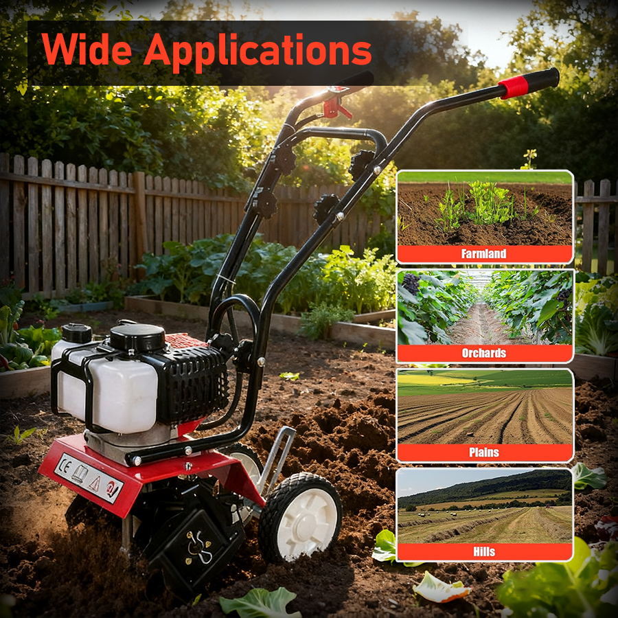 Gas-powered Micro Cultivator A - مراجعة Garden Tiller Mini وسعره