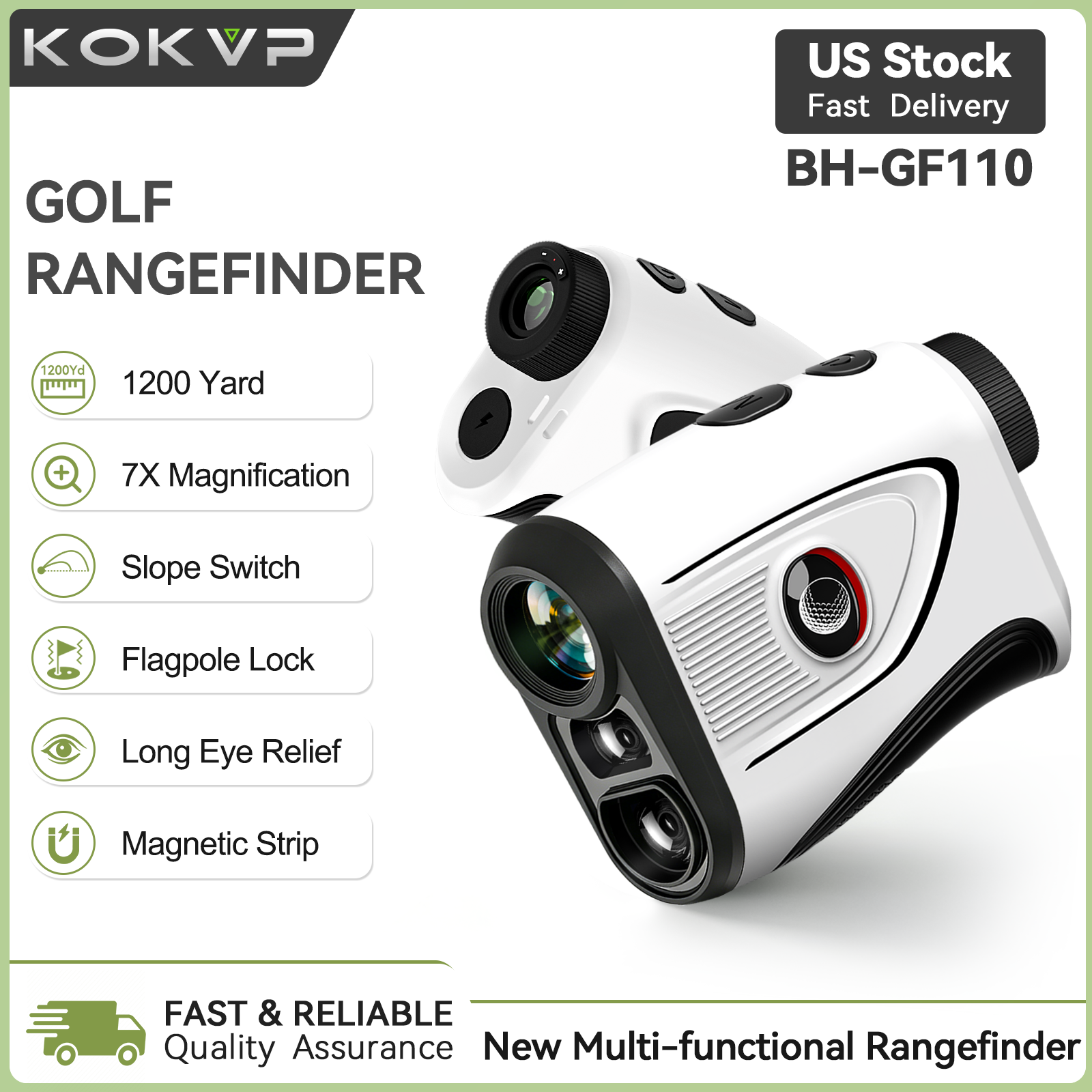 KOKVP Golf Rangefinder 7X 905n - مراجعة Outdoor Power Usb وسعره