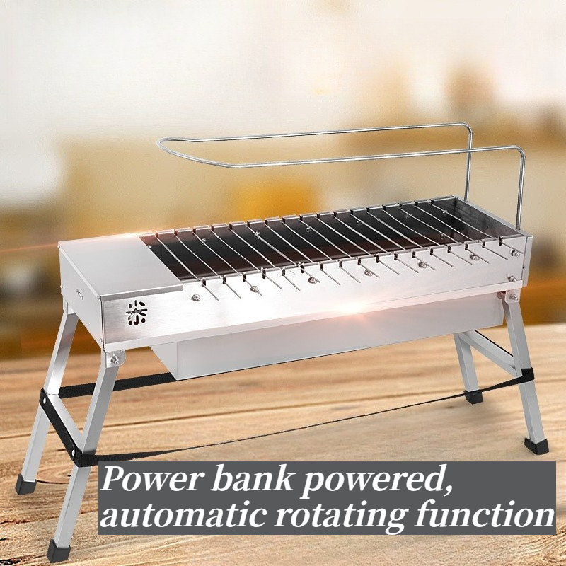 Portable Automatic Rotating BB - مراجعة Outdoor Power Grill وسعره