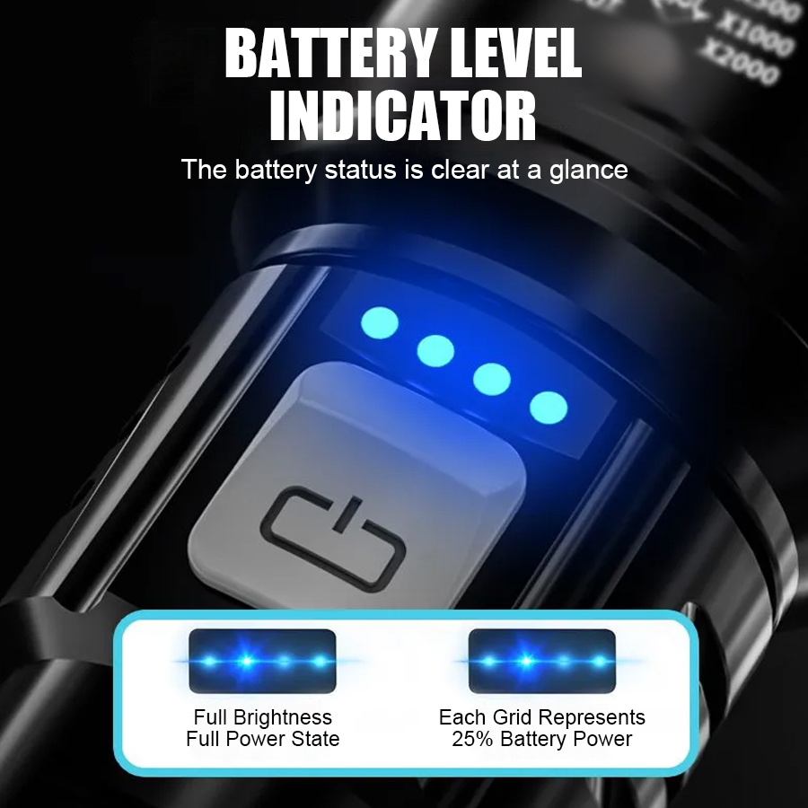 High Power P50 LED Flashlight  - مراجعة Outdoor Power Usb وسعره