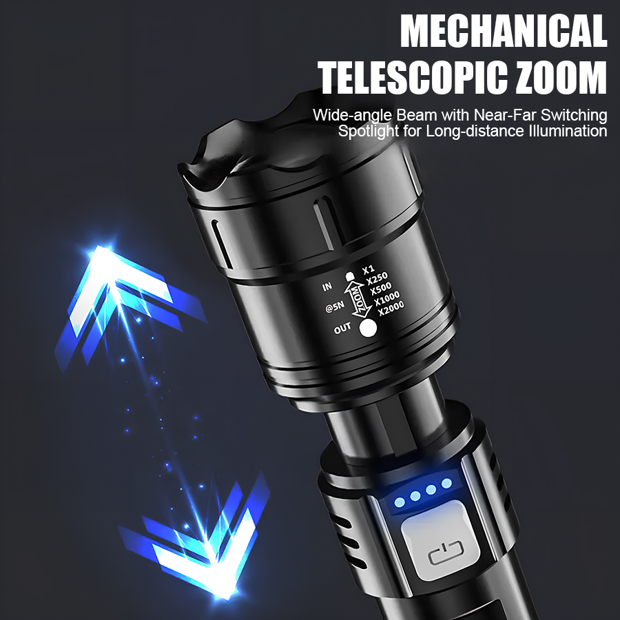 High Power P50 LED Flashlight  - مراجعة Outdoor Power Usb وسعره