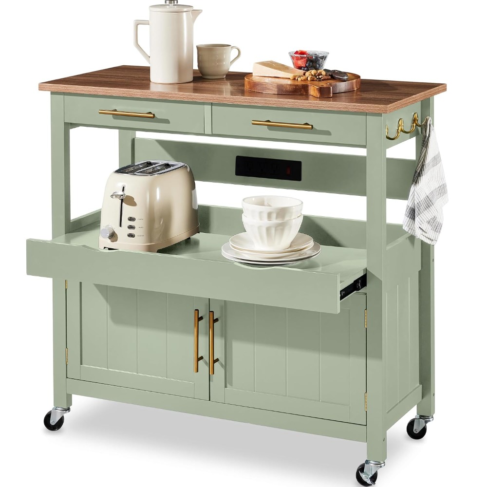 36in Large Rolling Kitchen Isl - مراجعة Outdoor Kitchen Power Outlet وسعره
