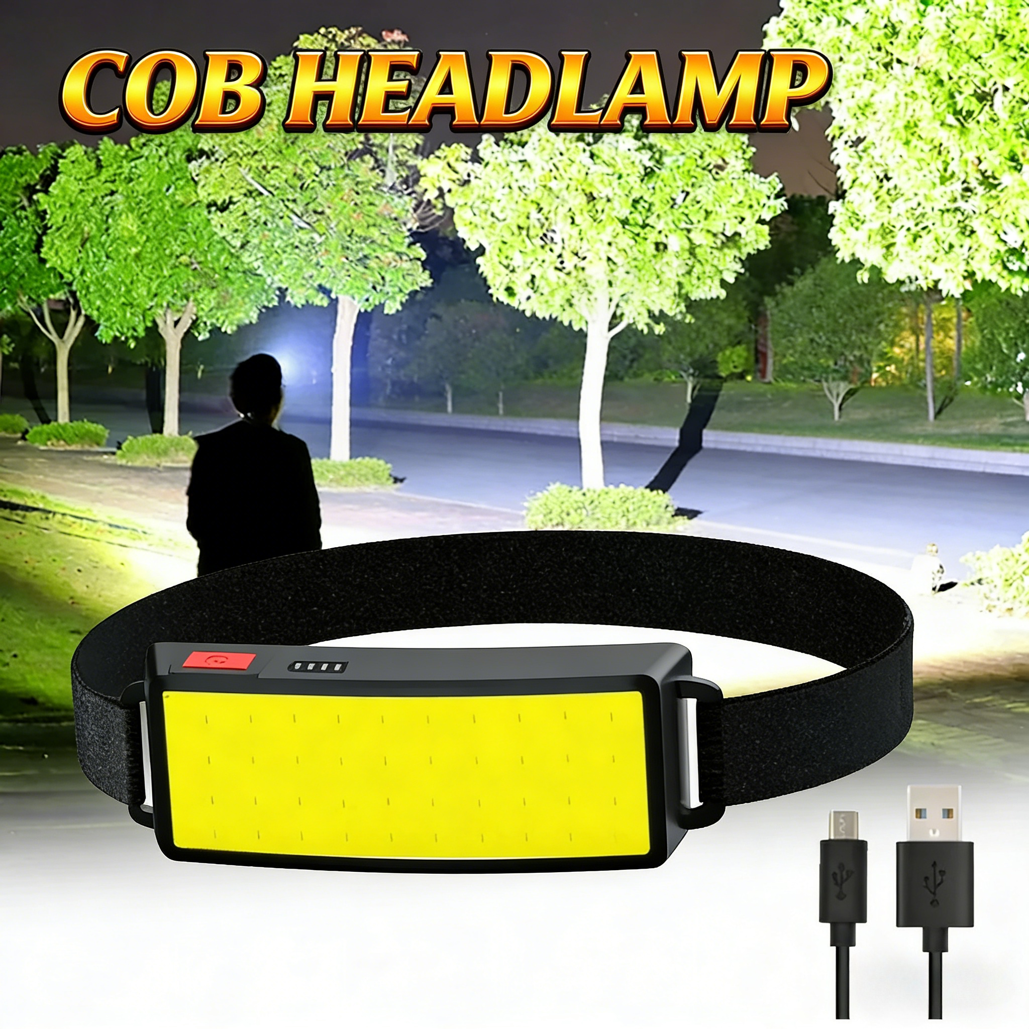 COB Portable LED Headlights Ou - مراجعة Outdoor Power Usb وسعره