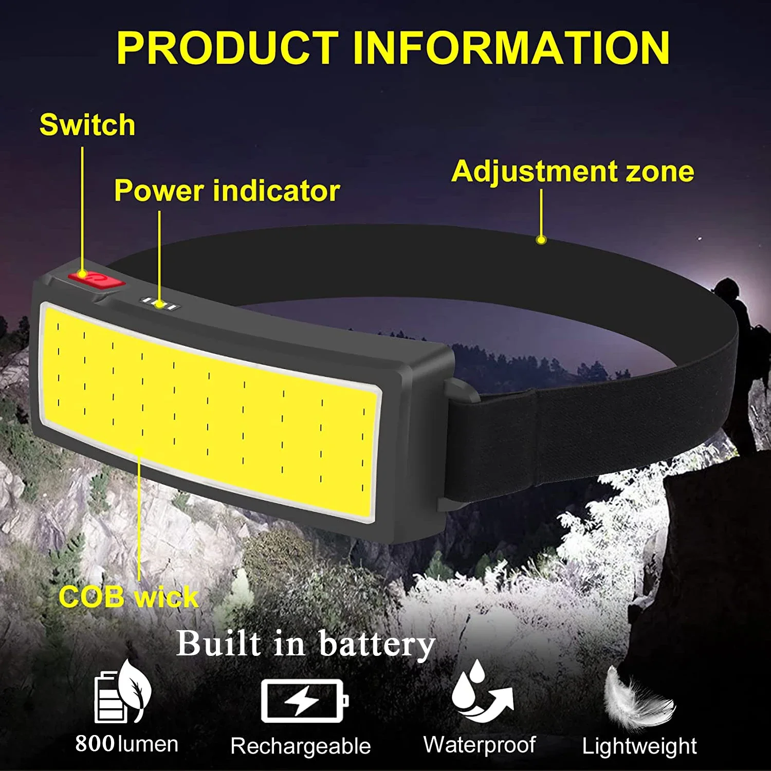 COB Portable LED Headlights Ou - مراجعة Outdoor Power Usb وسعره