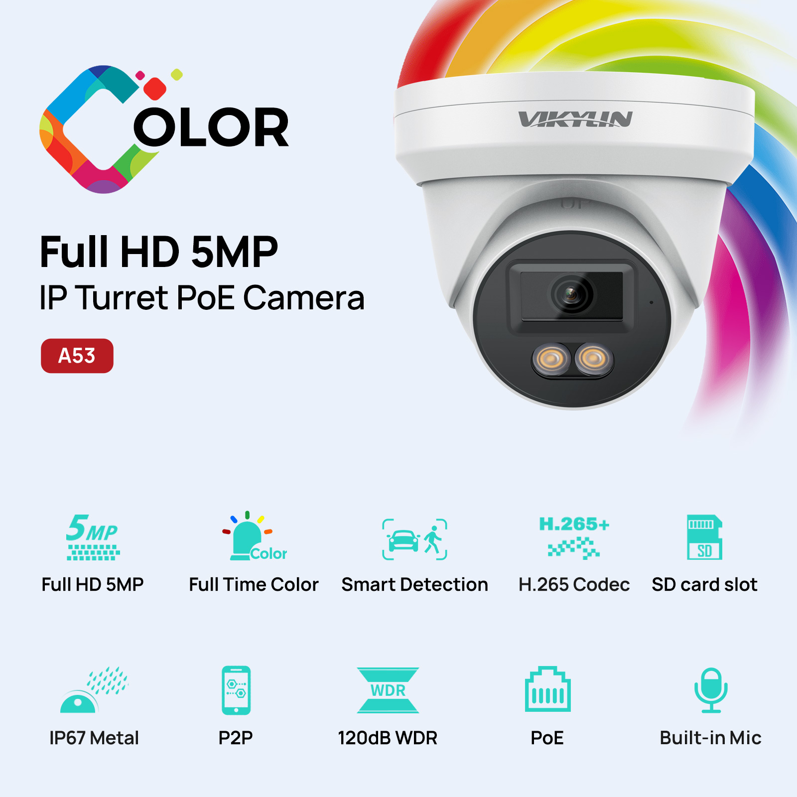 VIKYLIN 5MP IP Security Camera - مراجعة Outdoor Power G Motion وسعره