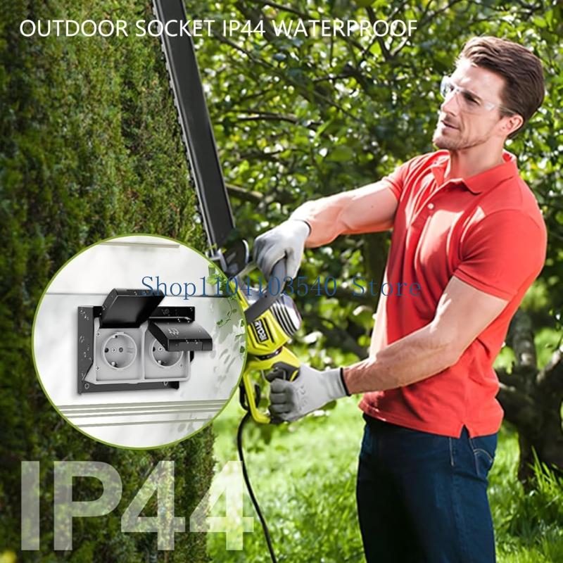 02DC 2 Gang Waterproof Outlet  - مراجعة Outdoor Power Socket Cover وسعره