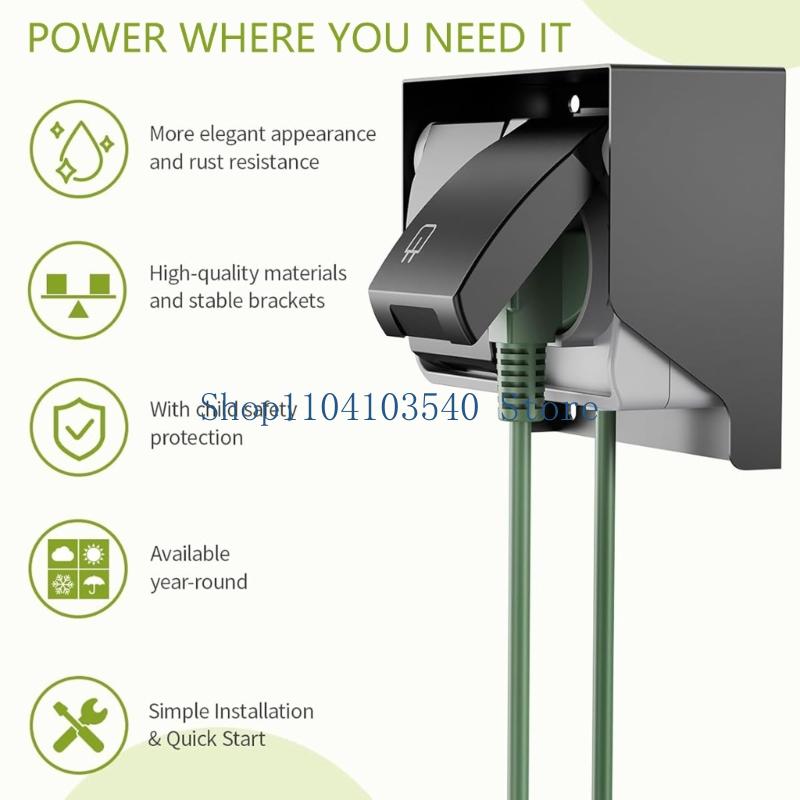 02DC 2 Gang Waterproof Outlet  - مراجعة Outdoor Power Socket Cover وسعره
