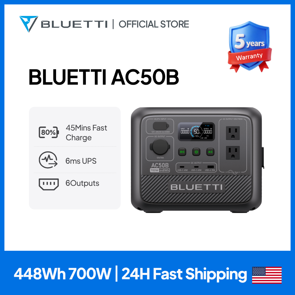 BLUETTI AC50B Portable Power S - مراجعة Outdoor Powerwall وسعره