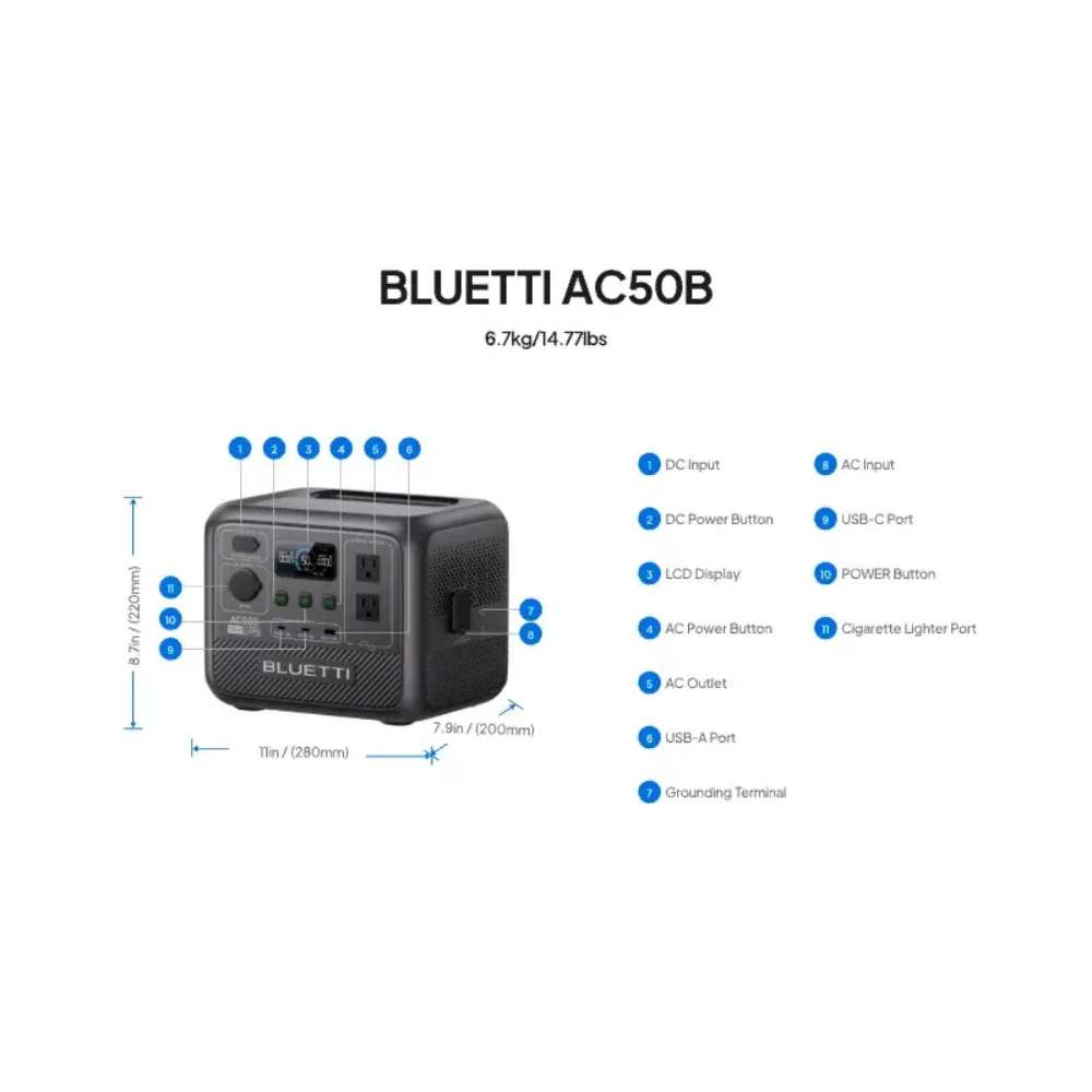 BLUETTI AC50B Portable Power S - مراجعة Outdoor Powerwall وسعره