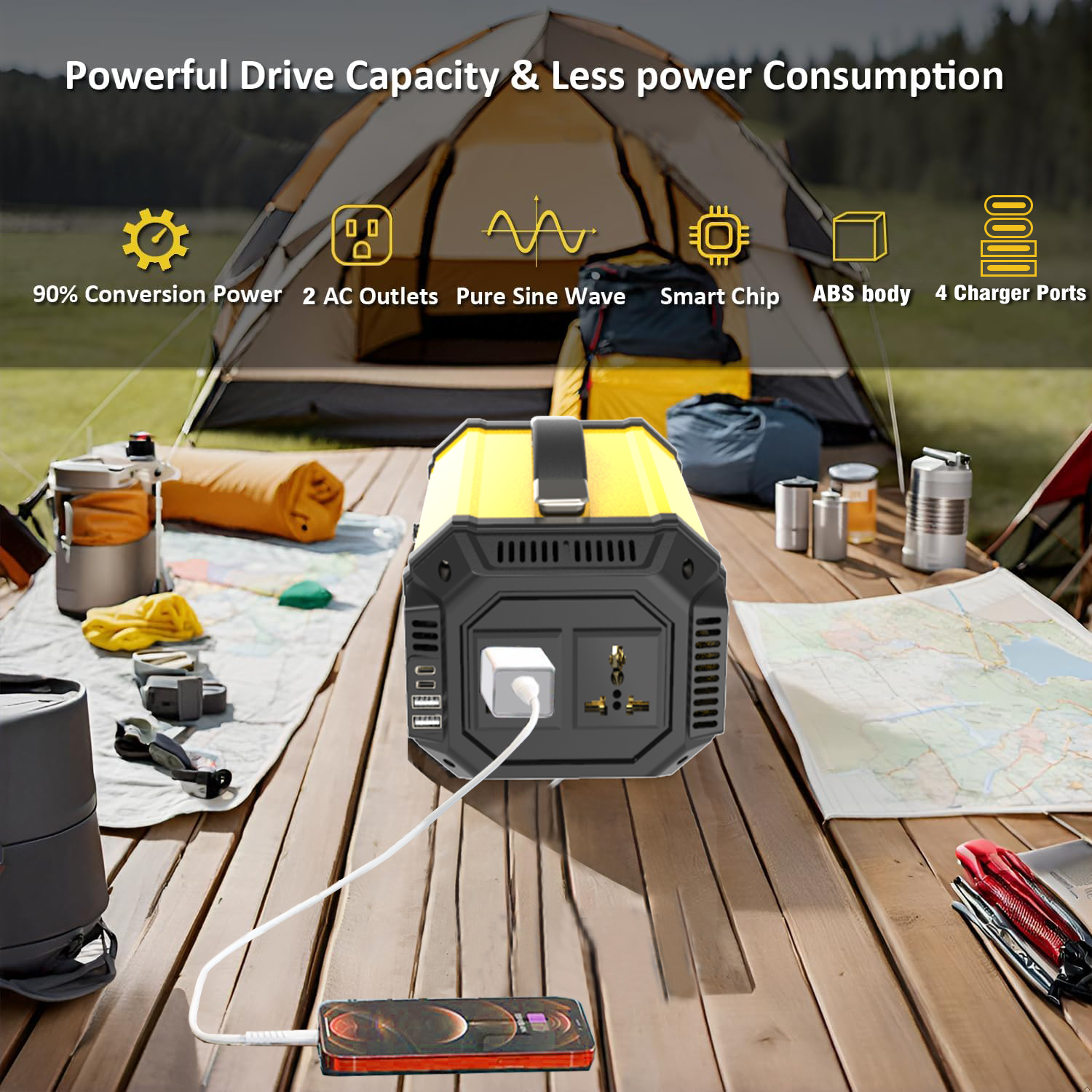 power inverter DC 12V to AC 22 - مراجعة Ac Outdoor Power وسعره