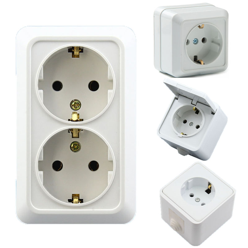 White Germany 10A 16A Waterpro - مراجعة Outdoor Kitchen Power Outlet وسعره
