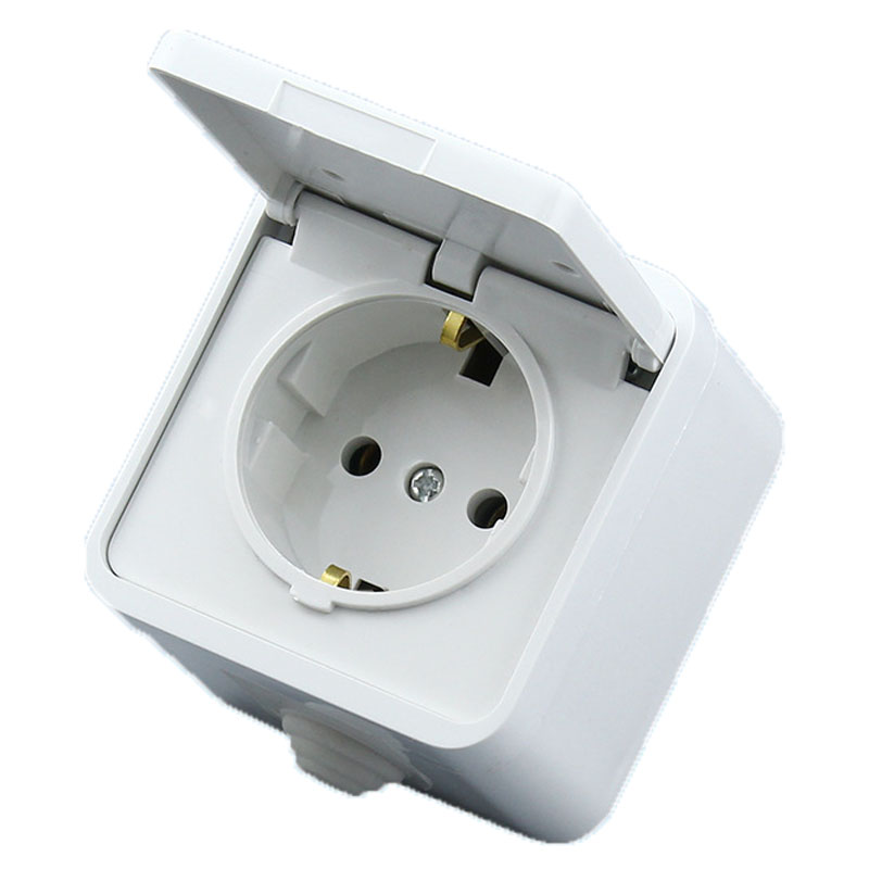 White Germany 10A 16A Waterpro - مراجعة Outdoor Kitchen Power Outlet وسعره