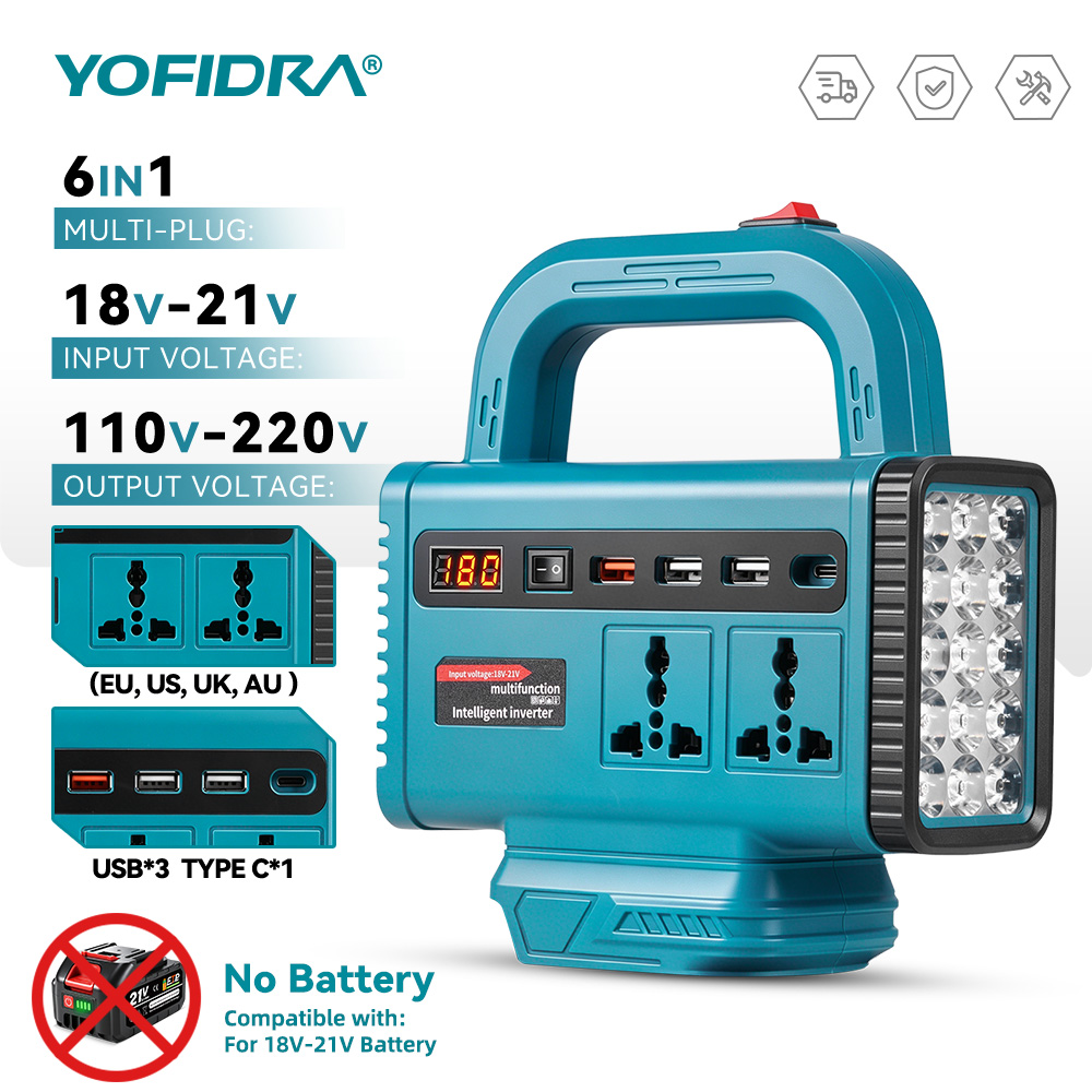 YOFIDRA 220V Portable Power In - مراجعة Ac Outdoor Power وسعره