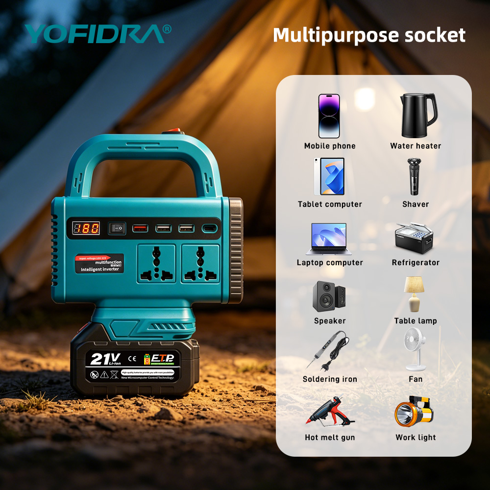 YOFIDRA 220V Portable Power In - مراجعة Ac Outdoor Power وسعره