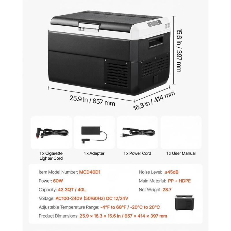 Vehicle Freezer 42.3QT/40L For - مراجعة Ac Outdoor Power وسعره