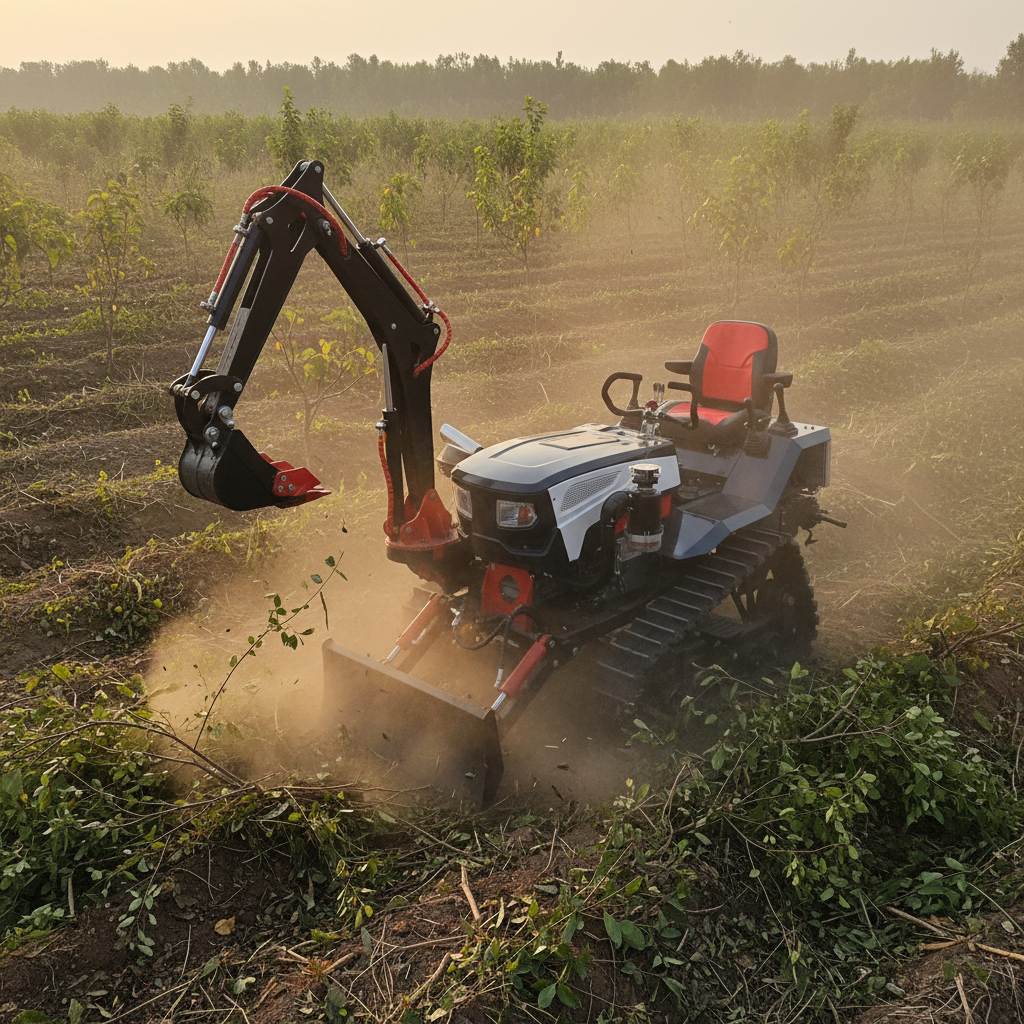 Mini 15HP Crawler Tractor Rubb - مراجعة Garden Tiller Mini وسعره