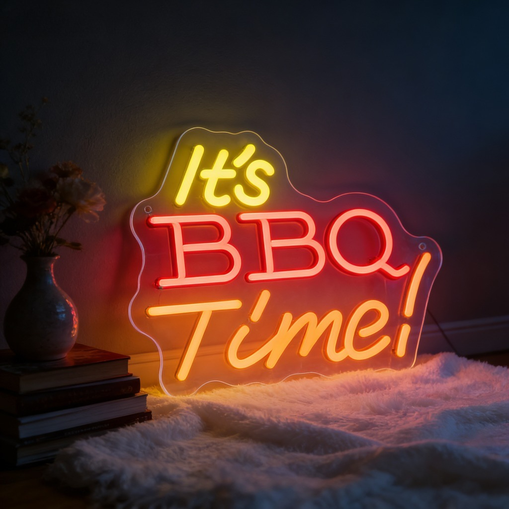 It's BBQ Time Neon Sign Family - مراجعة Outdoor Power Grill وسعره