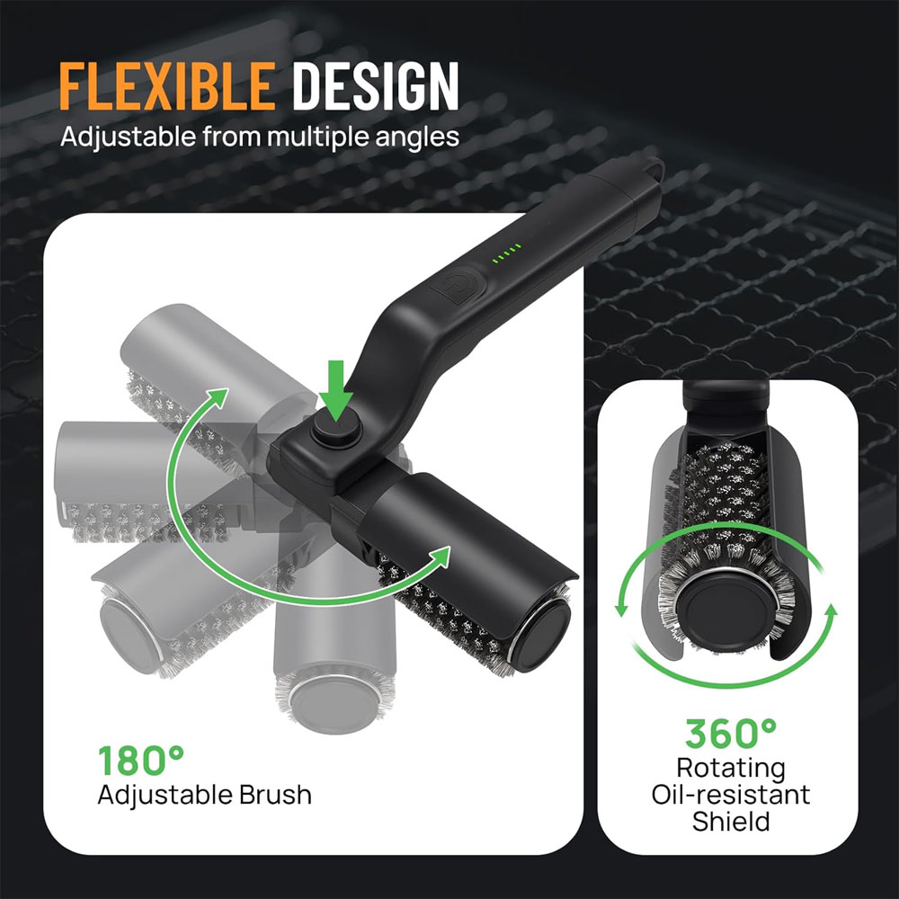 Electric Grill Brush Rechargea - مراجعة Outdoor Power Grill وسعره