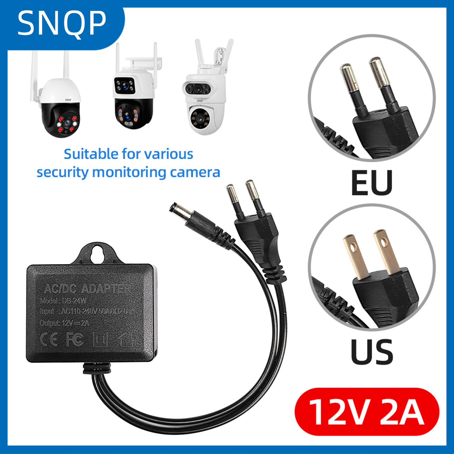 AC/DC 12V 2A CCTV Camera Power - مراجعة Ac Outdoor Power وسعره