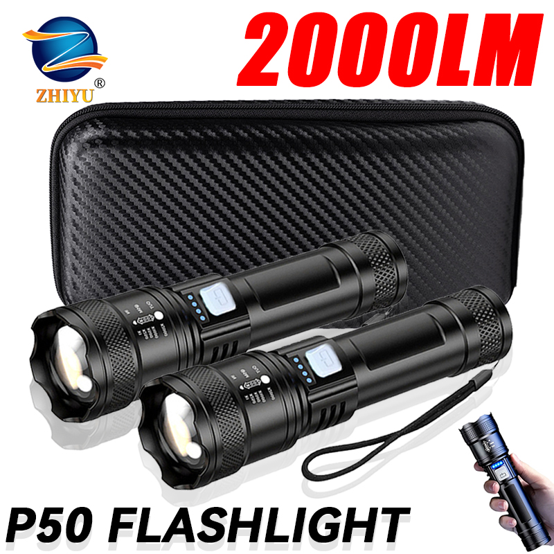 Tactical LED Flashlight 2000LM - مراجعة Outdoor Power Usb وسعره