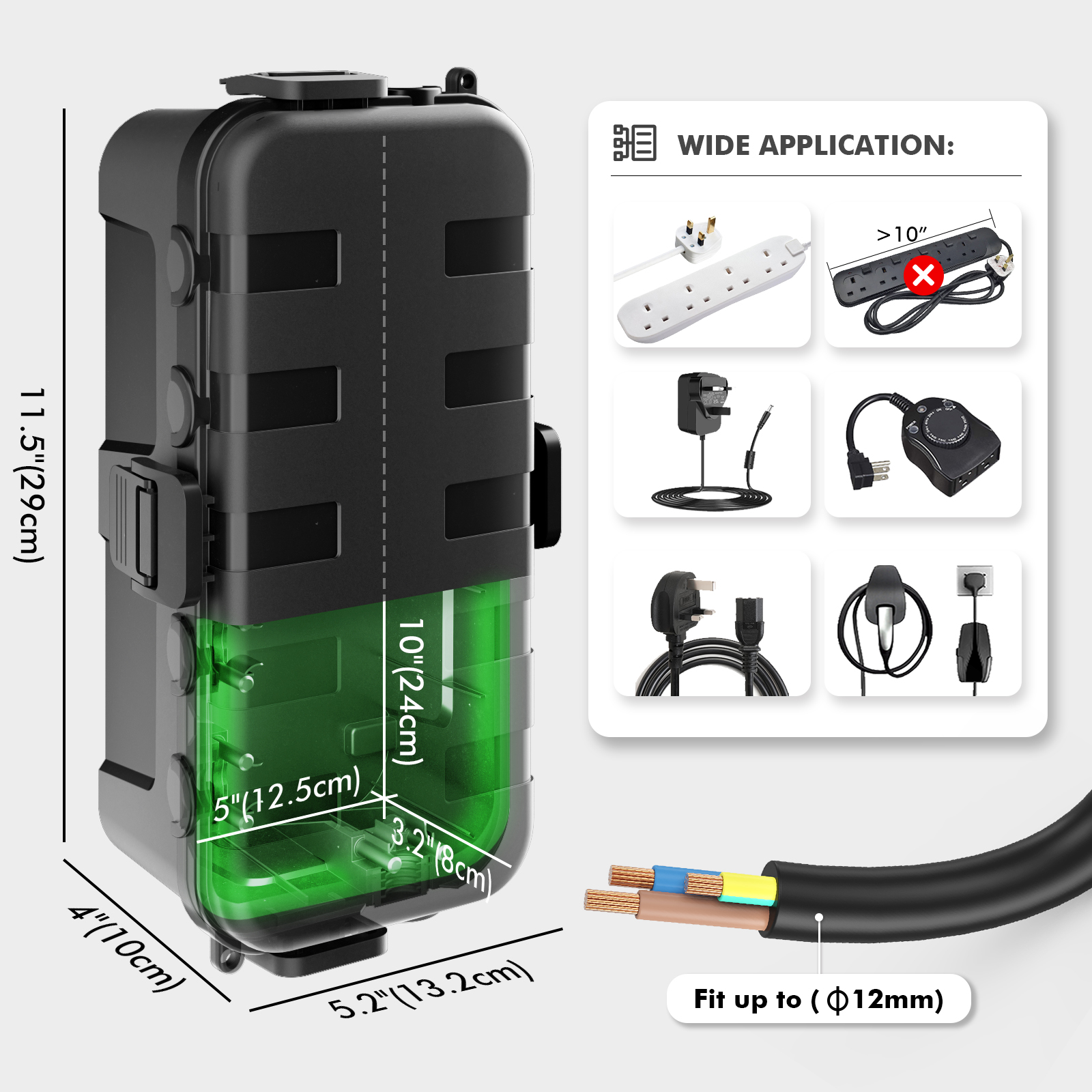 Medium Outdoor Electrical Box, - مراجعة Outdoor Power Socket Cover وسعره