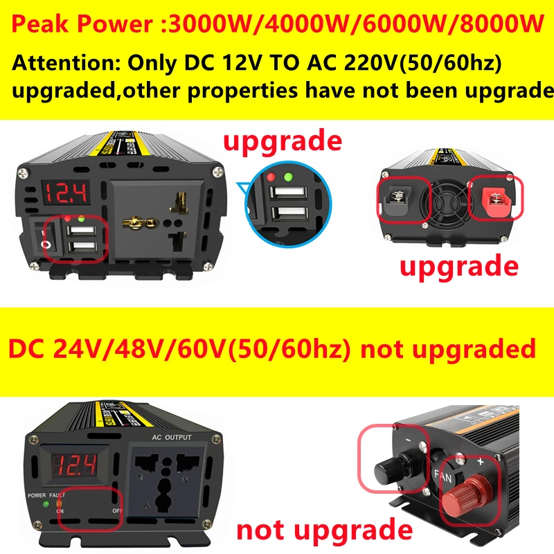 6000W DC12/24V to AC 220V Pure - مراجعة Ac Outdoor Power وسعره