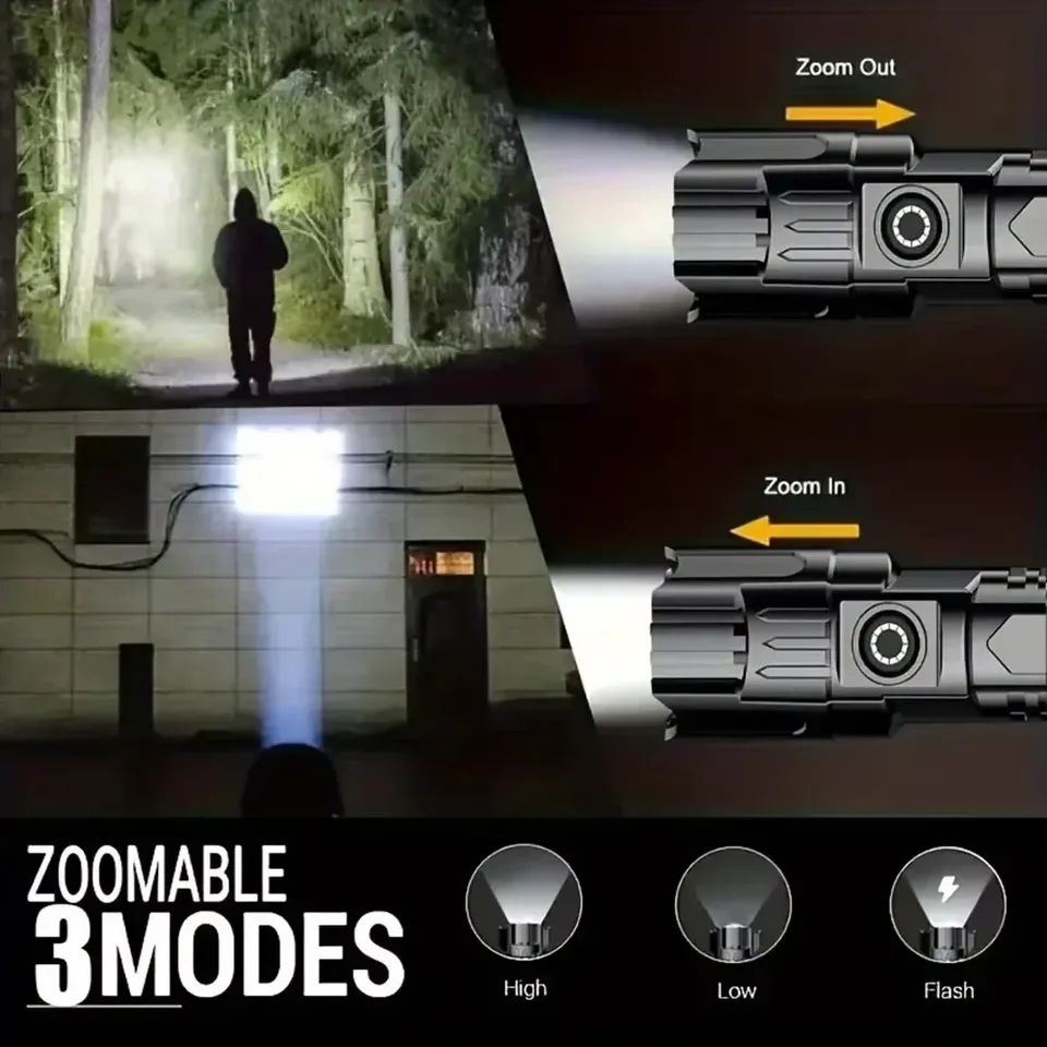 Super Bright LED Flashlight US - مراجعة Outdoor Power Usb وسعره