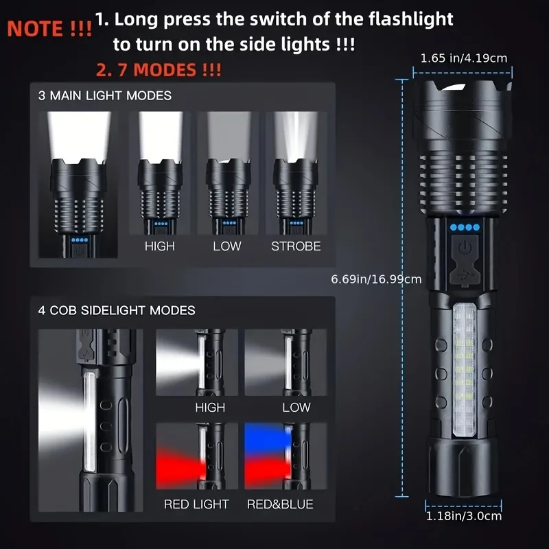 Powerful LED Flashlight Batter - مراجعة Outdoor Power Usb وسعره