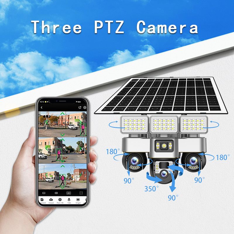 3 Screen 3 Lens 6MP Solar PTZ  - مراجعة Outdoor Power G Motion وسعره