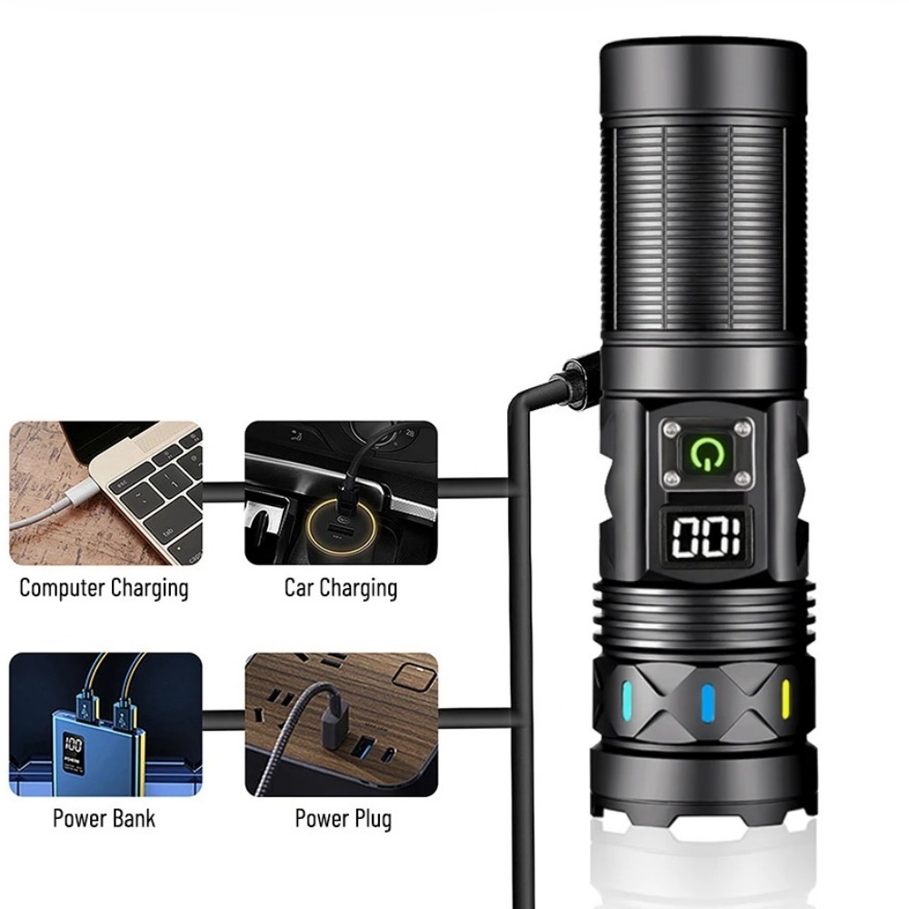 High Power LED Flashlight Tele - مراجعة Outdoor Power Usb وسعره