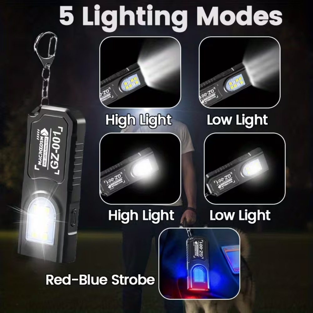Mini COB LED Keychain Flashlig - مراجعة Outdoor Power Usb وسعره